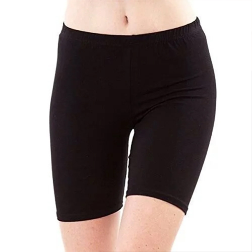 Elastic Waist Shorts - Color: Black