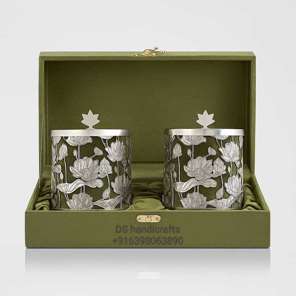 Designer Silver Plated Luxury Jar Set