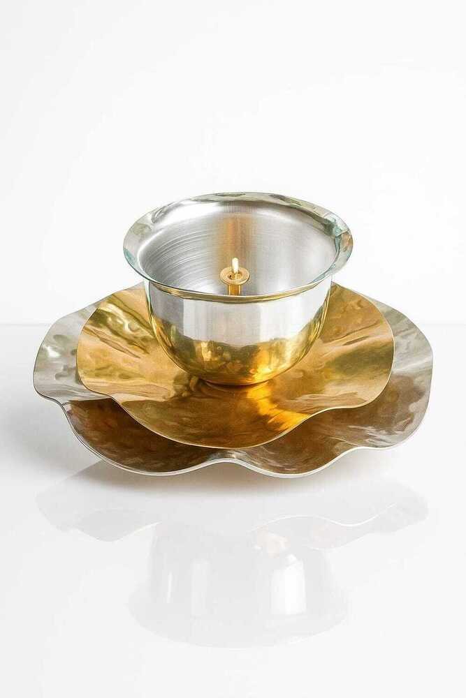 Dual Tone Lotus Diya