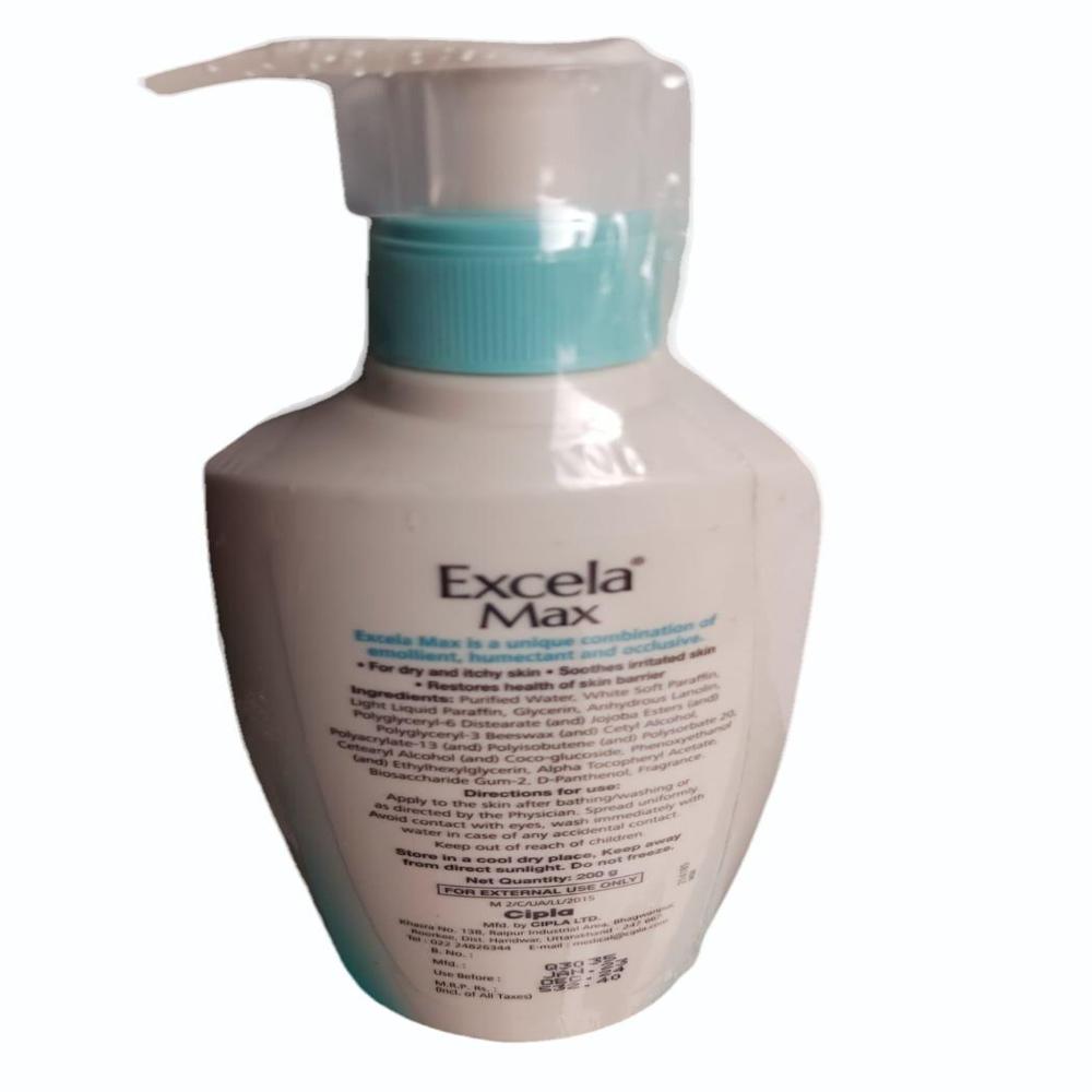 Excela Max Moisturiser for Dry & Itchy Skin 200gm