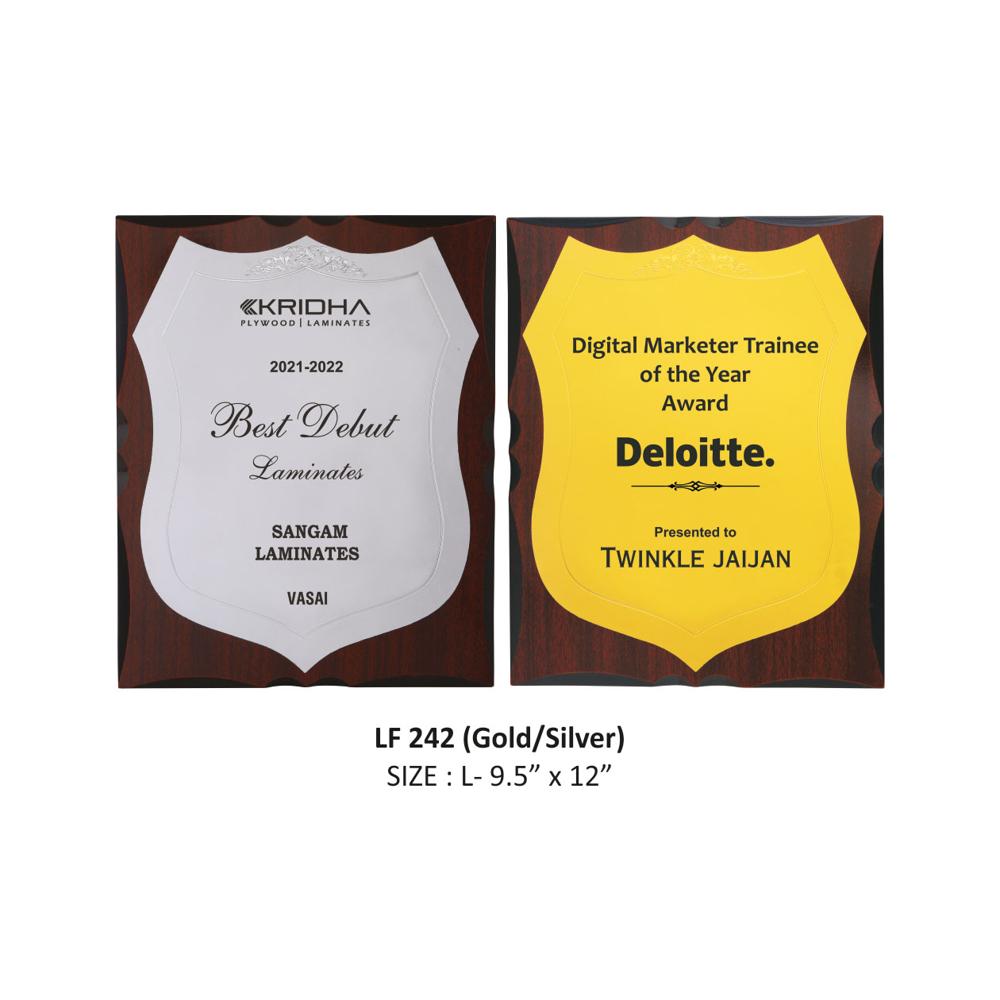 Wooden Certificate Frame With Silver Foil