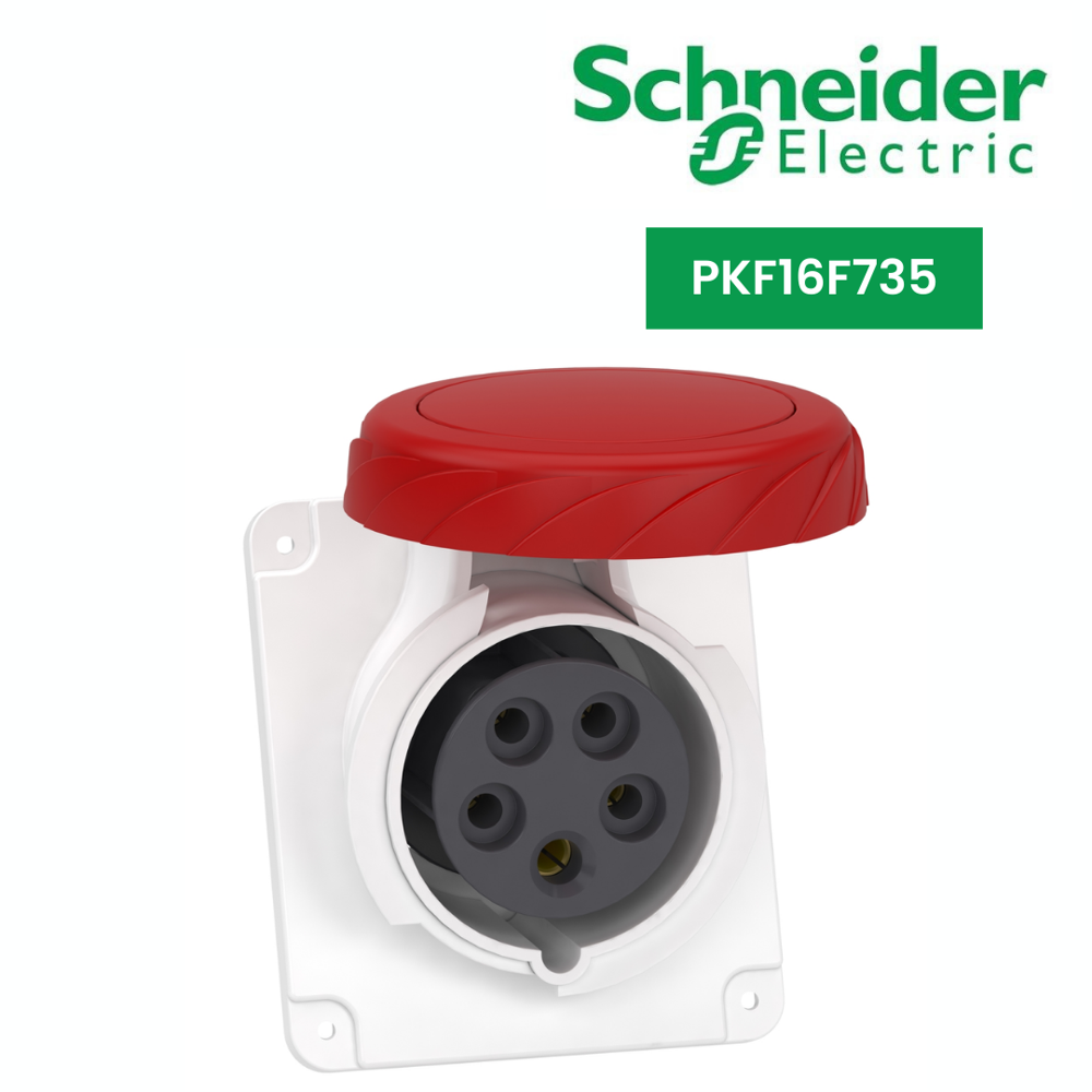 Pkf16F735-Pratika Socket - Screw - Angled - 16A - 3P + N + E - 380...415 V Ac - Panel - Frequency: 50/60 Hz Hertz (Hz)