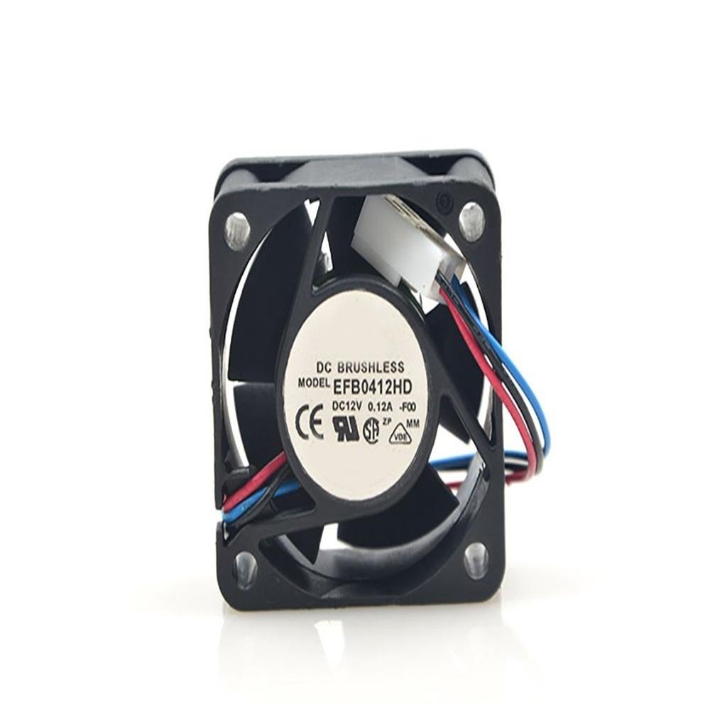 DELTA EFB0412HD Brushless Fan 12V DC 0.12A 3 Wire Connector 4020mm Industrial Axial Cooling Fan