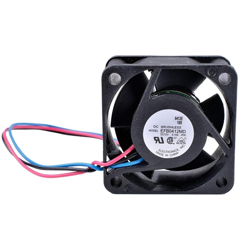 DELTA EFB0412MD 4cm 12V DC 0.10A 4020mm Industrial Dual Ball PLASTIC Axial Cooling Fan