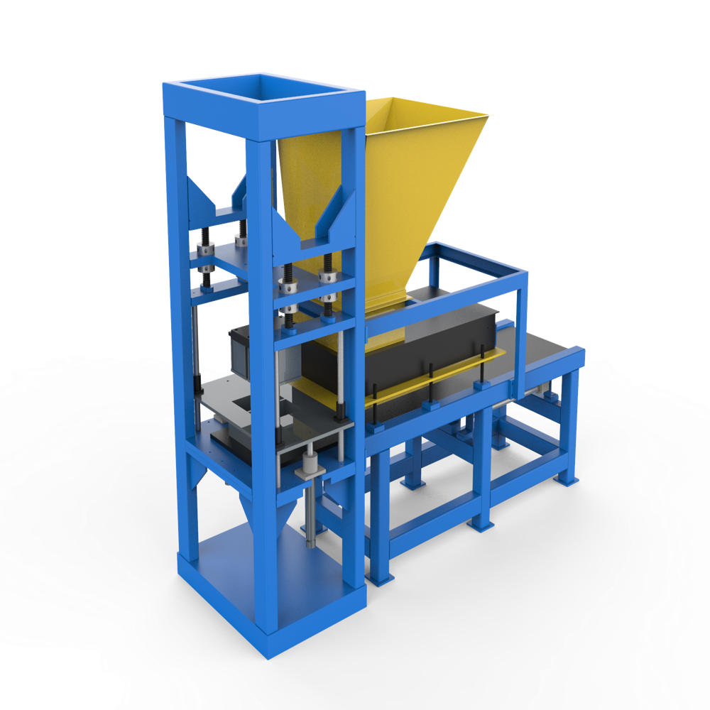 Cement Bricks Making Machine - Color: Green Paint Coated