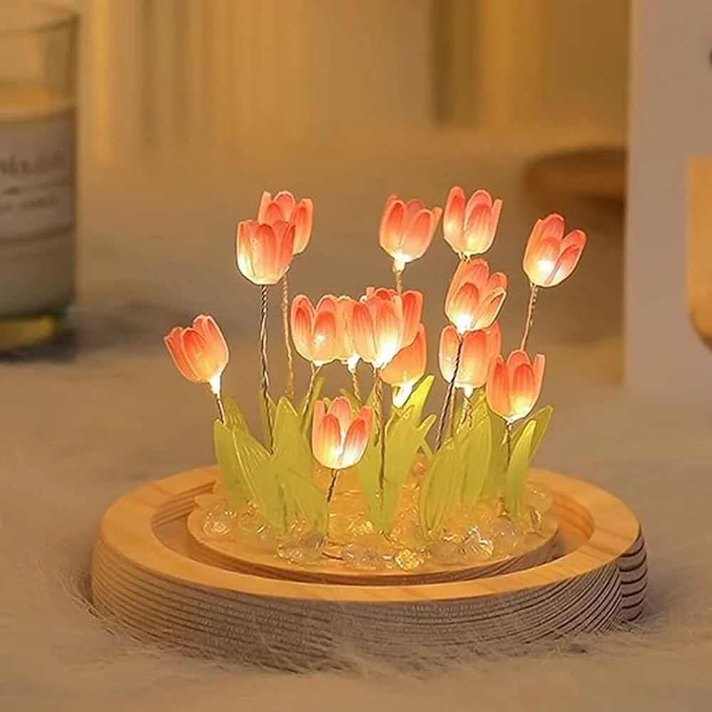 Tulip Night Light LED Decorations Lamp