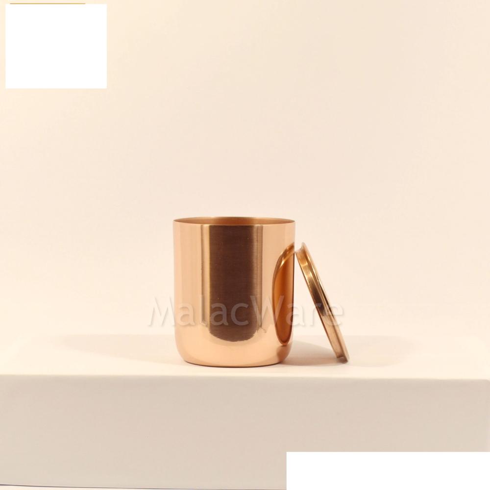 Brass Metal Candle Jar Handmade Embossed Design Custom Size and Design Candle Jar Pot