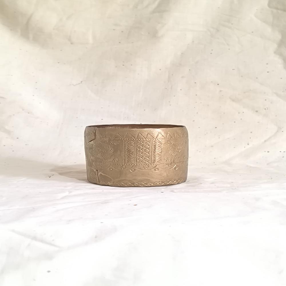 Brass Metal Candle Jar Handmade Embossed Design Custom Size and Design Candle Jar Pot