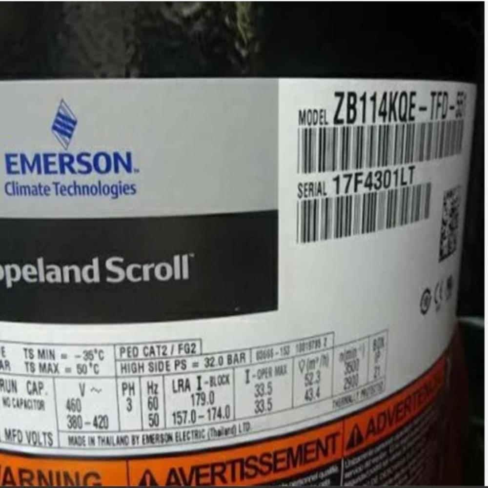 ZB114KQ TFD 522 Emerson Rotary Compressor