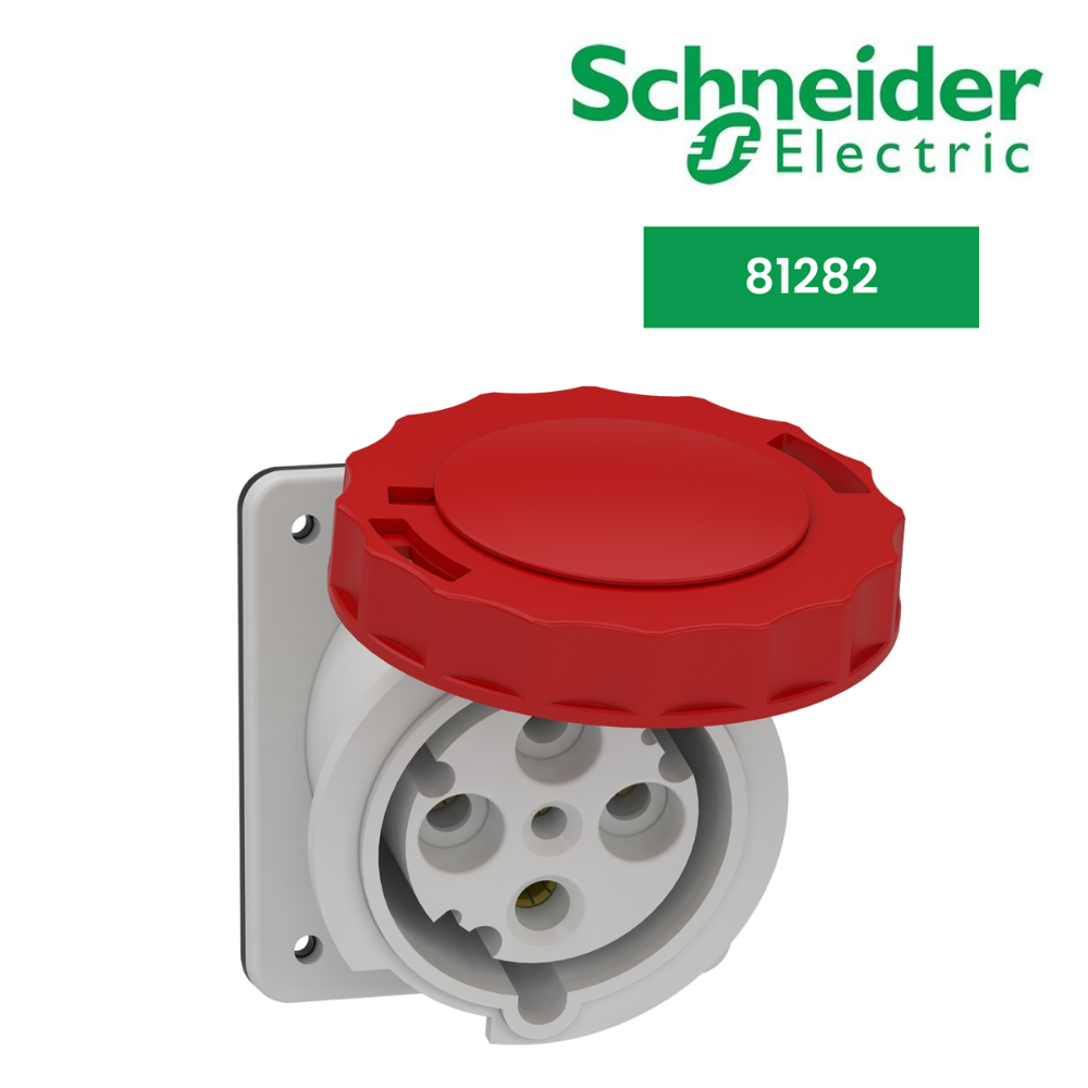 81282-Pratika Industrial Socket - 63 A - 3P + E - 380...415 V Ac - Ip67 - Frequency: 50/60 Hz Hertz (Hz)