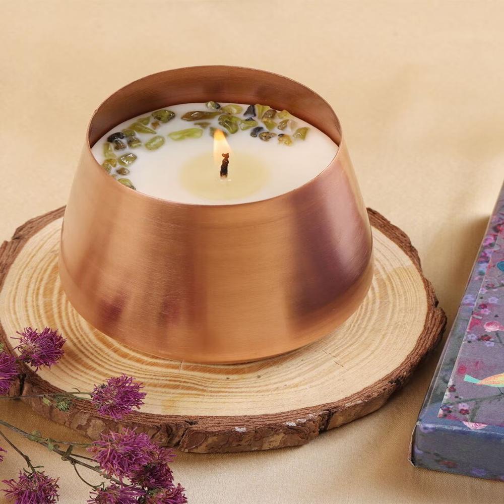 Antique Copper Jar Pure Copper Candle Jar Handmade Design Indian Art Decorative Candle Jar