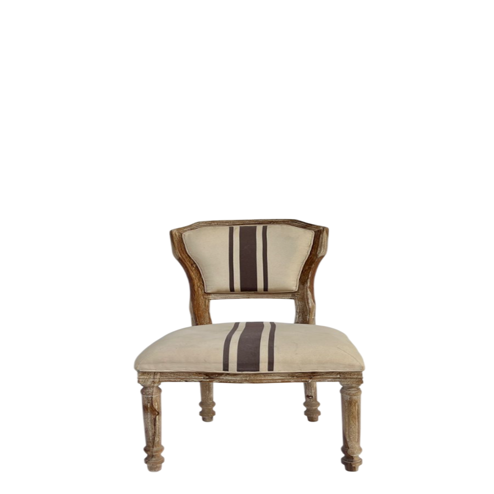 Rustic Wooden Wave Chair - Color: Brown