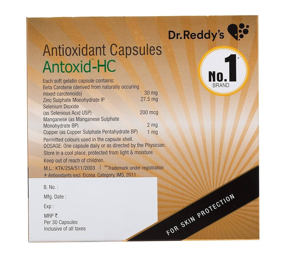 Antoxid-hc Antioxidant Capsule - Drug Type: General Medicines
