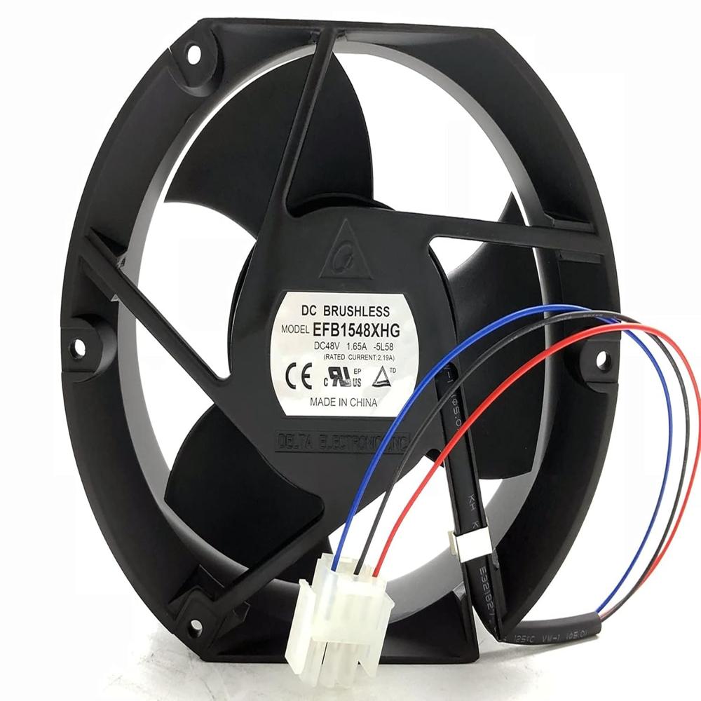 DELTA EFB1548XHG 48V DC 1.65A 17251mm METAL Server Equipment Axial Cooling Fan