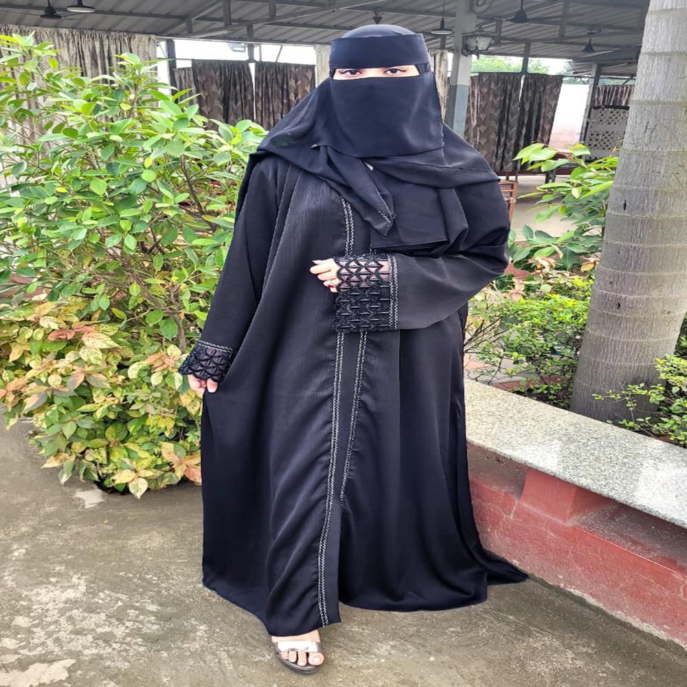 Black Abaya Handwork Burqa For Women Modest Wear Stylish Dubai Abaya