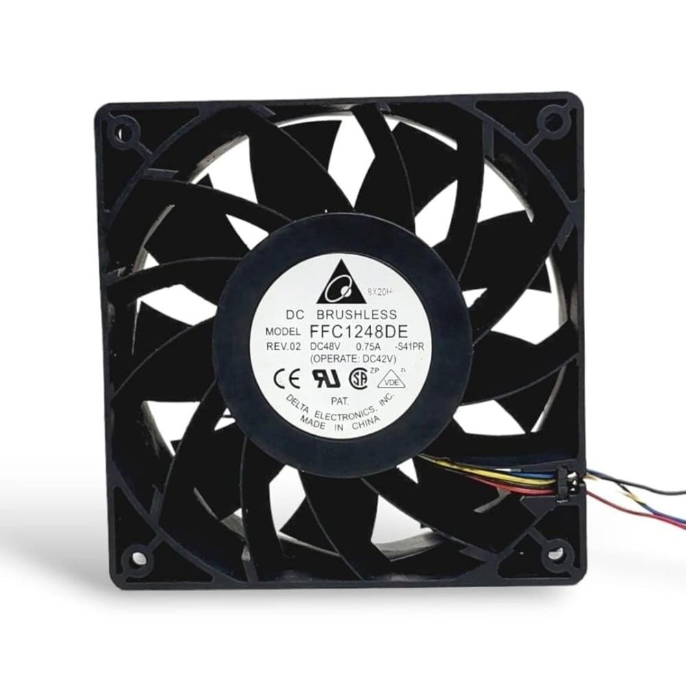 Delta FFC1248DE Axial Fan 48V DC 0.75A DC Brushless Air Cooling Fan 3600 RPM 12038mm 4-Wire