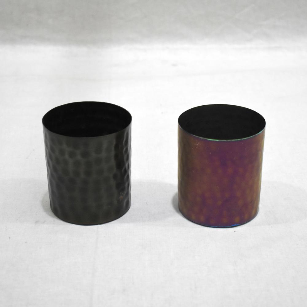 Metal Candle Jar Hammered Candle Jar Golden Finished Custom Size - Application: Wedding Decoration