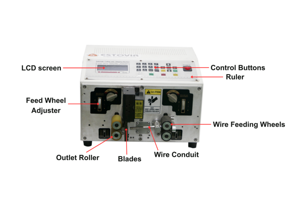Automatic Wire Cutting & Stripping Machine - Color: Gray