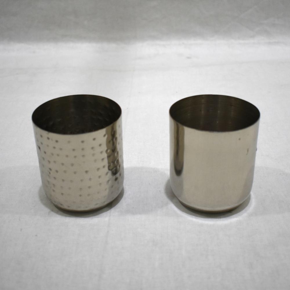 New Seller Stainless Steel Candle Jar Silver Polished Set Of 2 Candle Jar For Home Decoration - Color: Natural