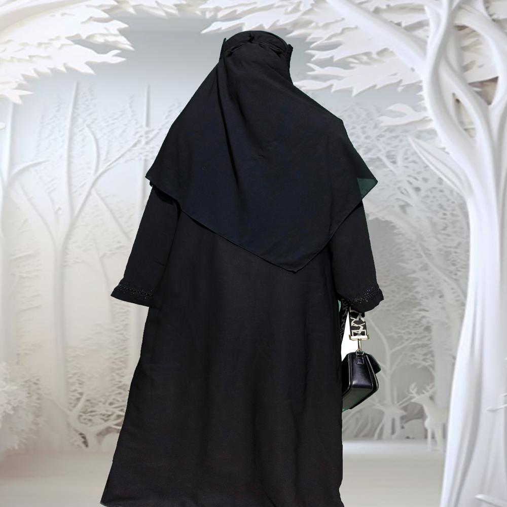 Black Abaya Stone Work For Women Elegant Modest Wear Black Stylish Dubai Abaya
