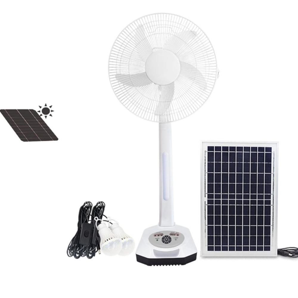 Ac/dc 16 Mm Rechargeable Fan - Stainless Steel , 16-inch White Design | Dual Power Supply Ac/dc, Floor Mounting, 50/60 Hz, 240 Volt