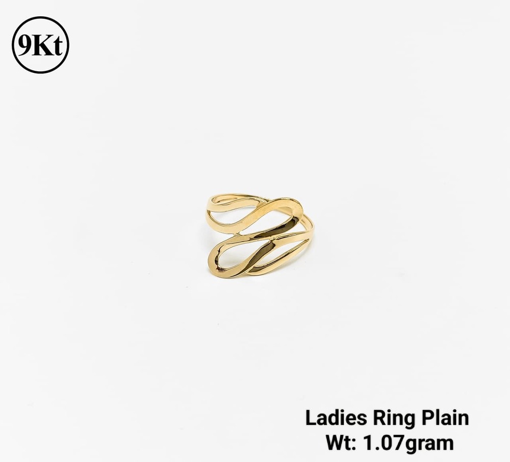 9kt New Design Gold Ladies Ring Plain