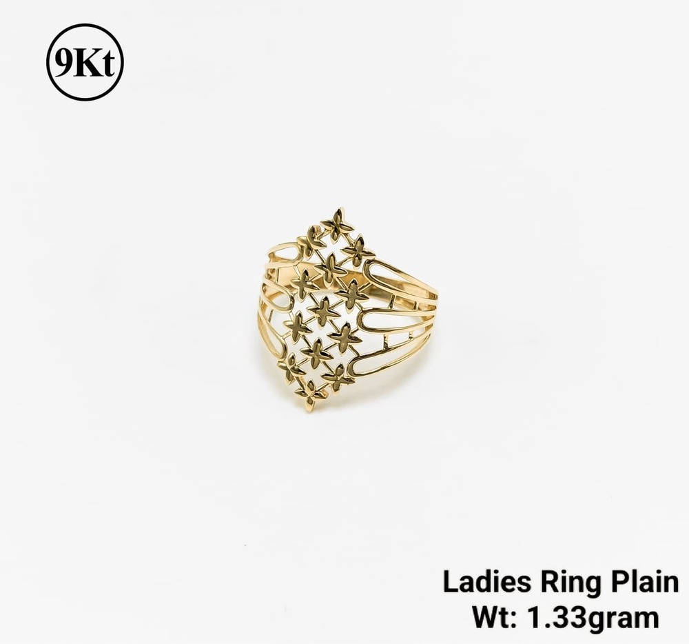 9kt New Design Gold Ladies Ring Plain