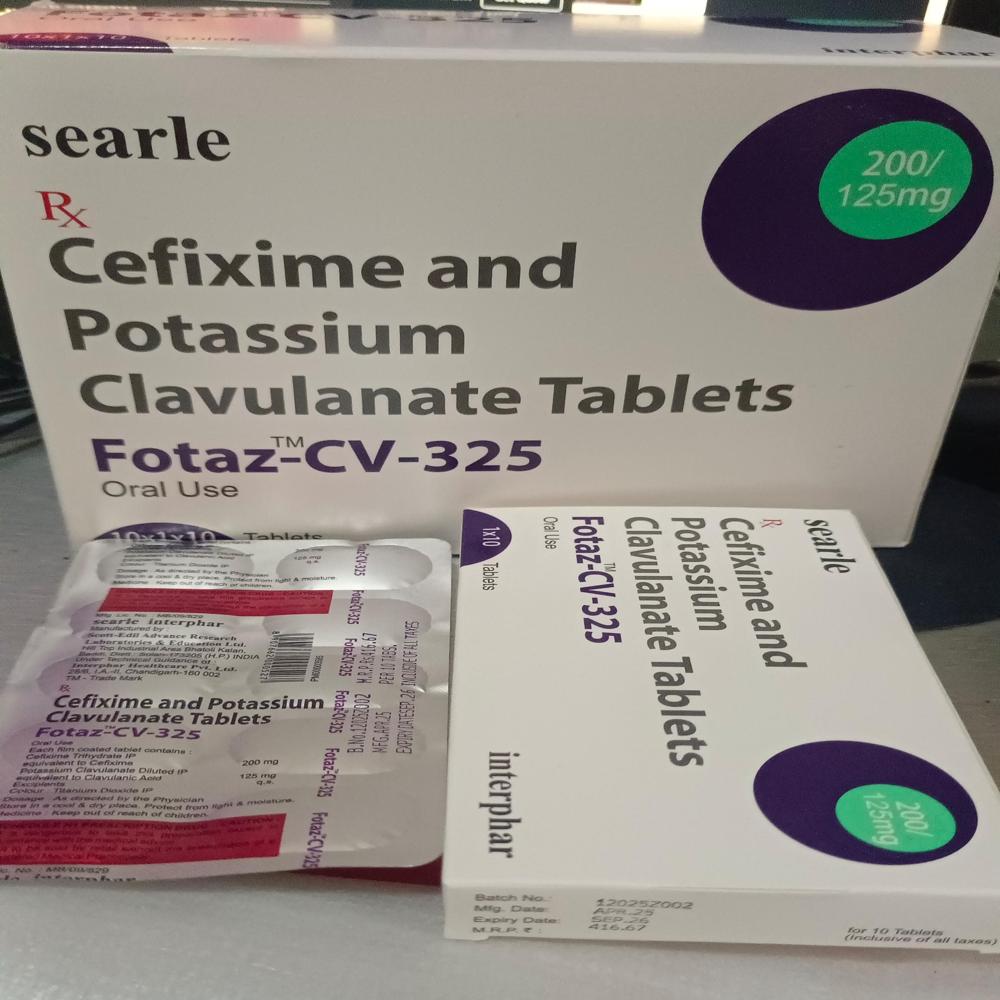 Cefixime & Potassium Clavante 325 Mg - Drug Type: General Medicines