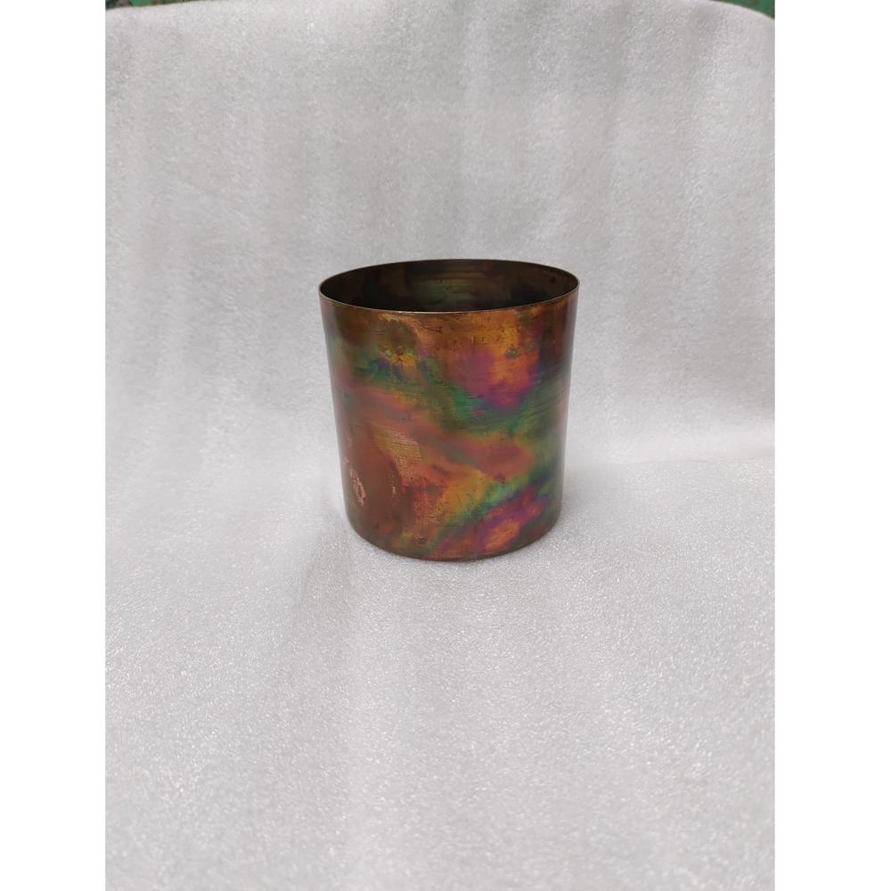 Top Copper Candle Jar Antique Polished Copper Glass for Candle