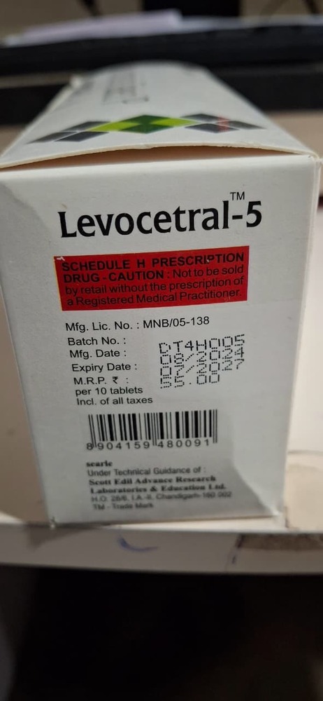Levocetrizine 5 Mg Tablet - Drug Type: General Medicines