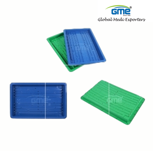 Saffron Tray - Application: Size: 24 Inchx16 Inch 600 Mm 400 Mm Shape: Rectangular Material: Virgin Plastic Color: Blue