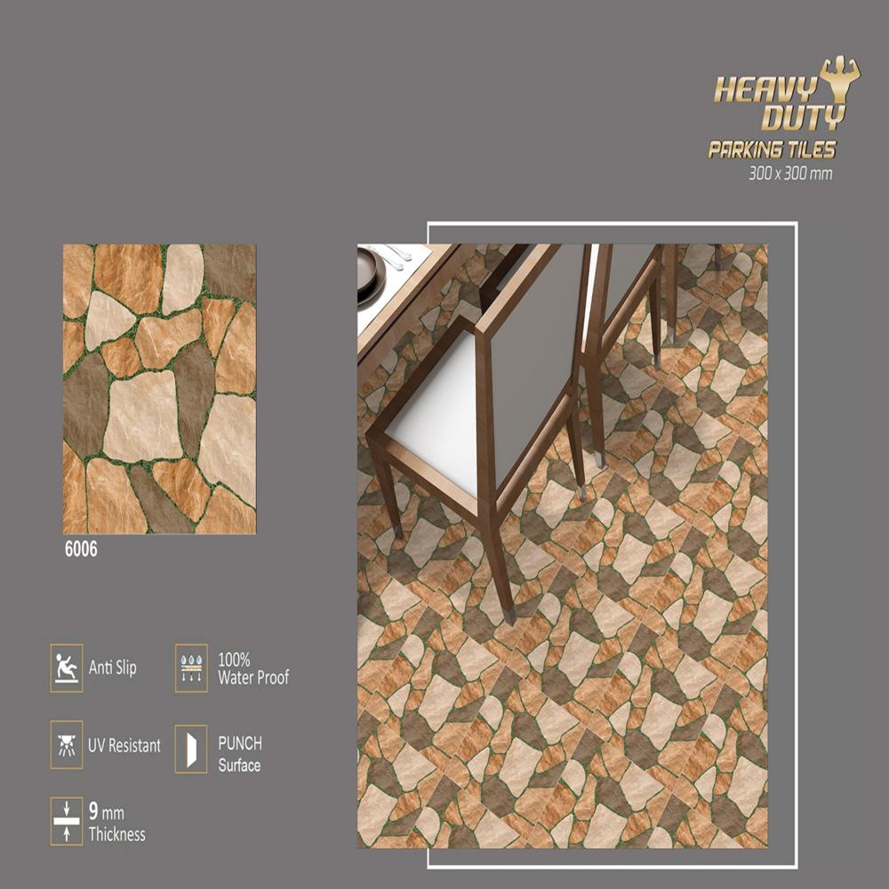  300x300 MM Vitrified Parking Tile
