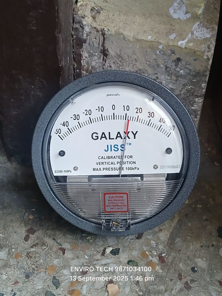 JISS GALAXY DIFFERENTIAL PRESSURE GAUGE 50-0-50 PASCAL
