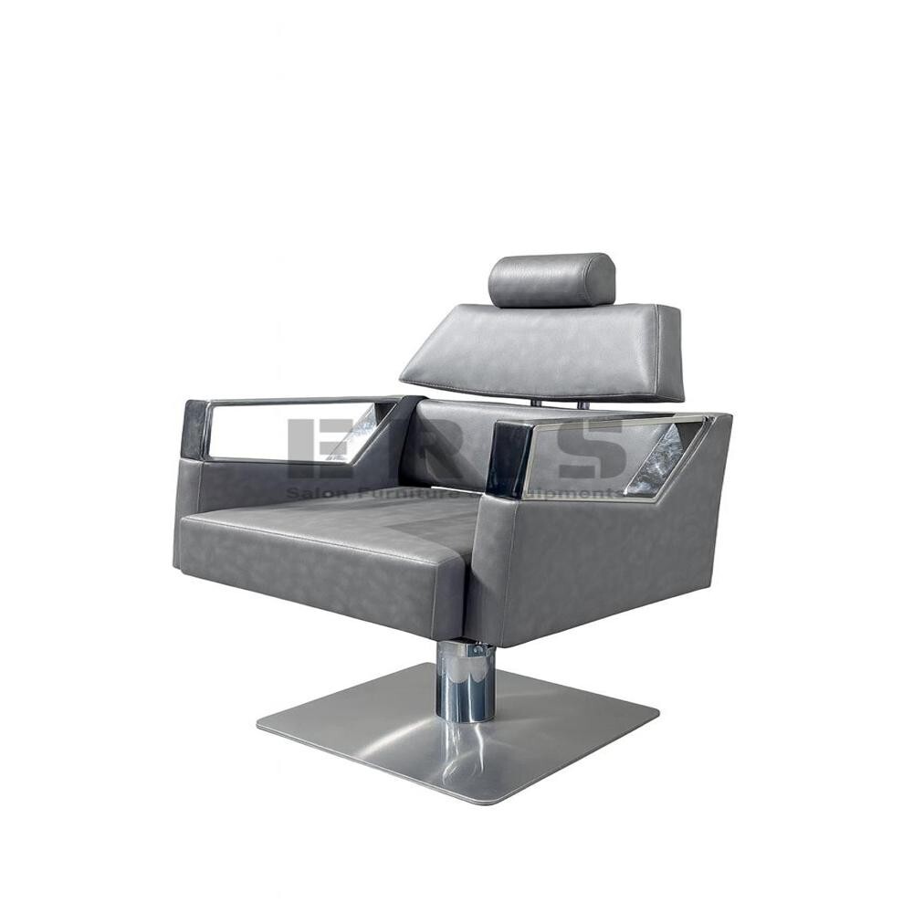 Salon Chair - Leather, Standard Size | Good Quality, Smooth Finishing, Coated MS Frame for Professional Salon Usage