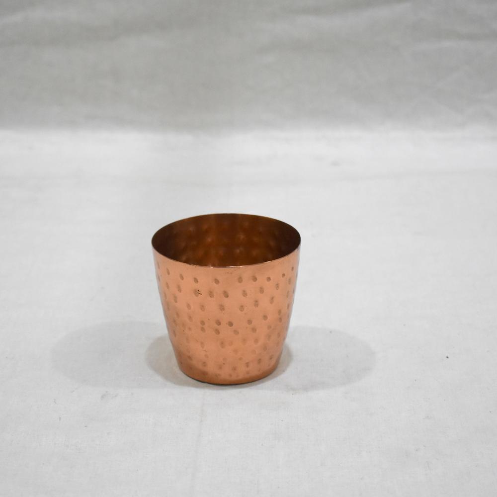Copper Hammered Design - Copper Candle Jar For Home Decoration - Finish: Color