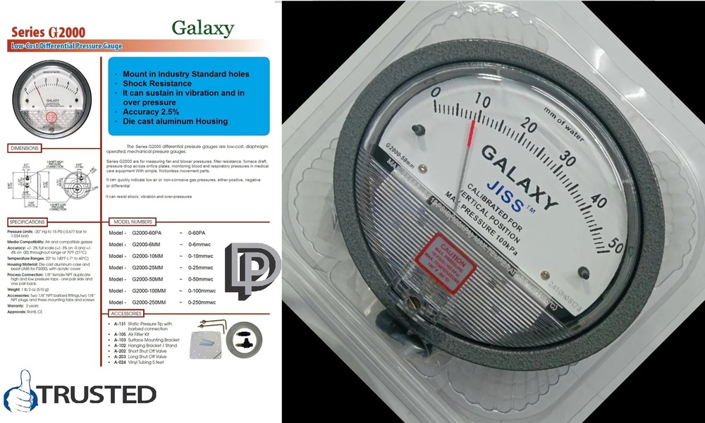 TOP BRAND JISS GALAXY DIFFERENTIAL PRESSURE GAUGE