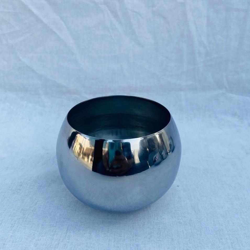 Brass Metal Bowl Brass Candle Jar & Holder For Home Decoration - Color: Gold