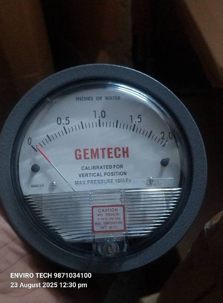 GEMTECH DIFFERENTIAL PRESSURE GAUGE IN Mundka Udyog Nagar South Side Industrial Area Delhi