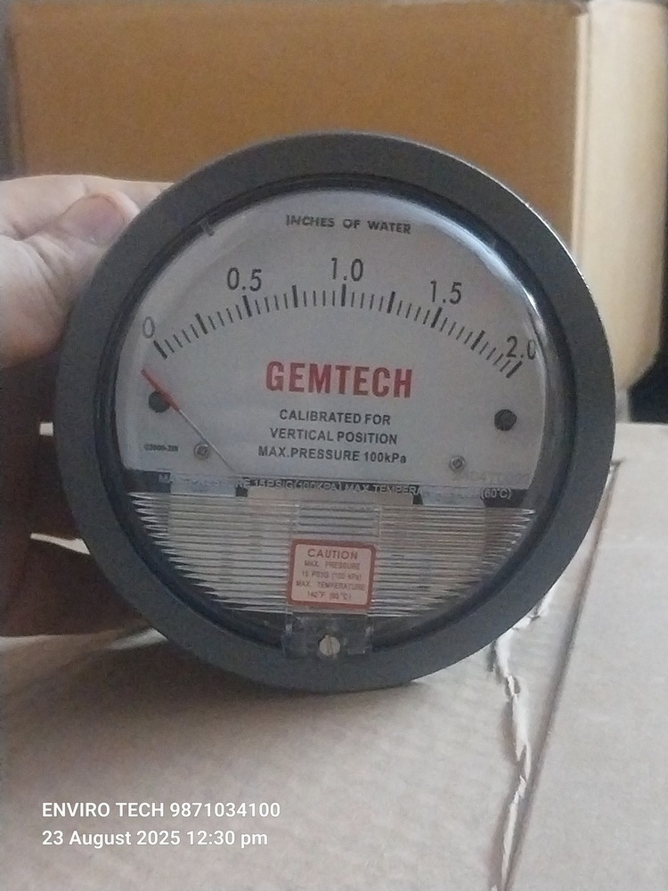 GEMTECH DIFFERENTIAL PRESSURE GAUGE IN Mundka Udyog Nagar South Side Industrial Area Delhi