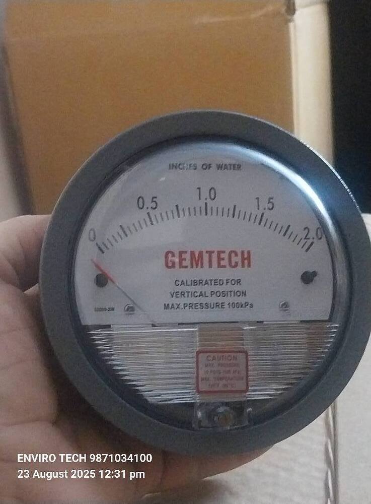 GEMTECH DIFFERENTIAL PRESSURE GAUGE IN Mundka Udyog Nagar South Side Industrial Area Delhi