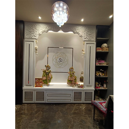 Full Mop Corian Mandir - Color: White