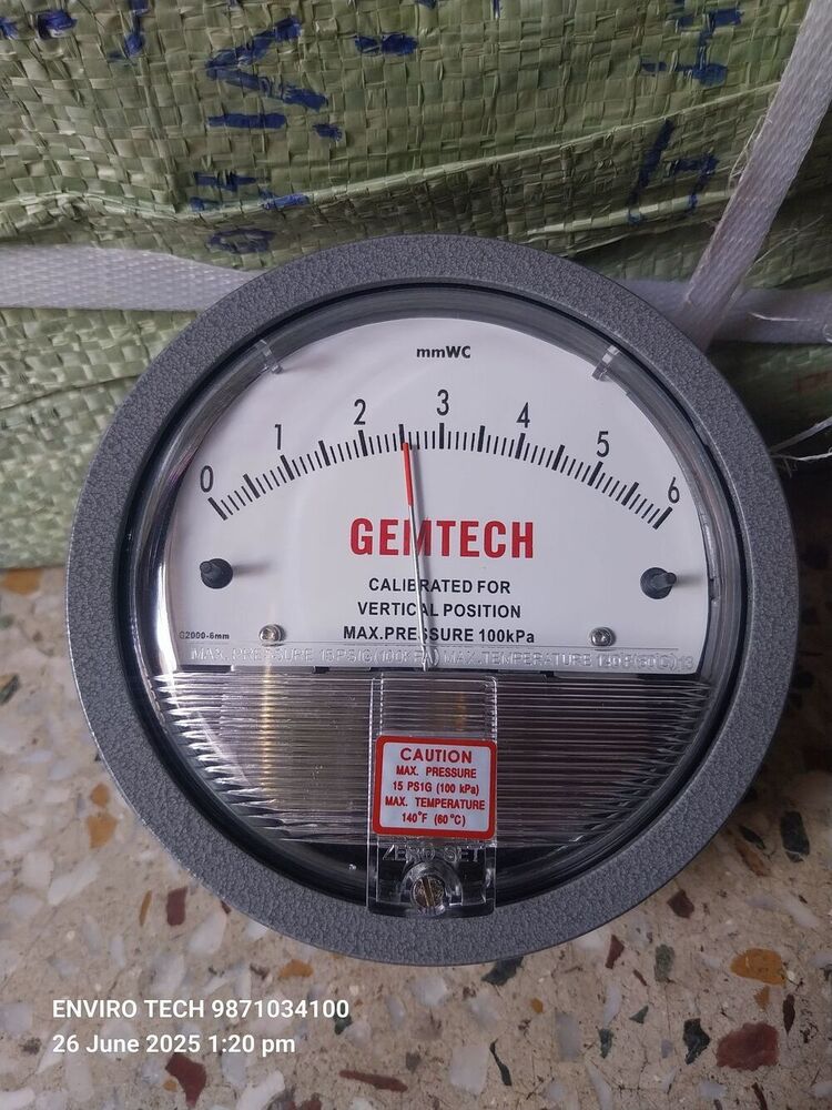 GEMTECH DIFFERENTIAL PRESSURE GAUGE IN Mundka Udyog Nagar Piragarhi Industrial Area Delhi