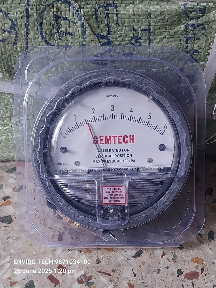 GEMTECH DIFFERENTIAL PRESSURE GAUGE IN Mundka Udyog Nagar Piragarhi Industrial Area Delhi