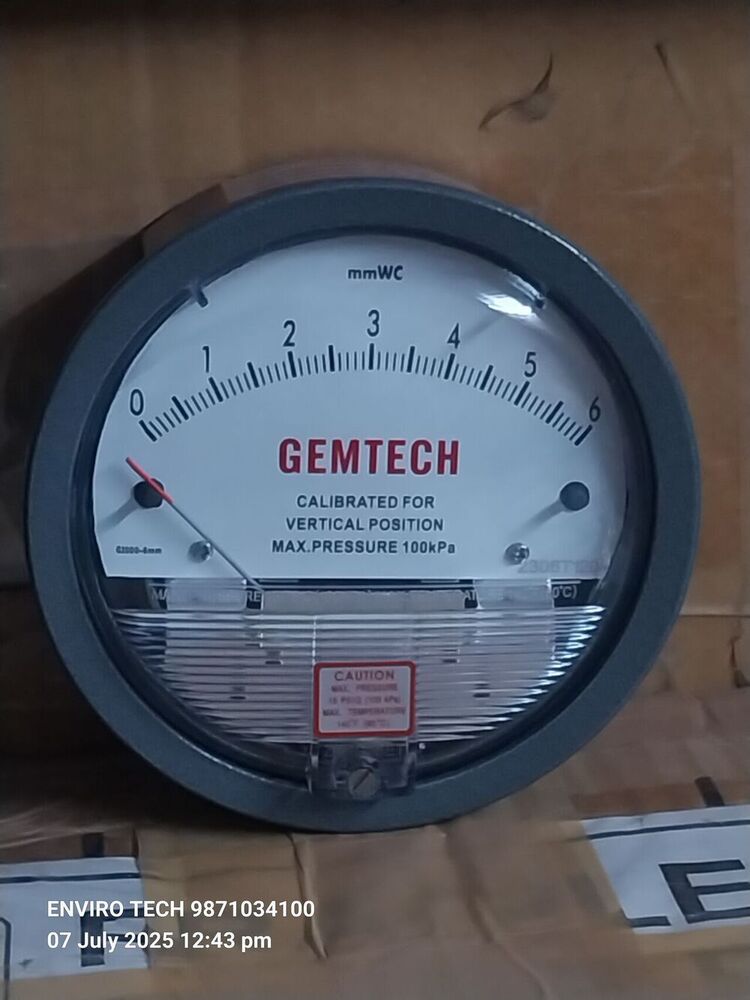 GEMTECH DIFFERENTIAL PRESSURE GAUGE IN Udyog Nagar Piragarhi Industrial Area Delhi