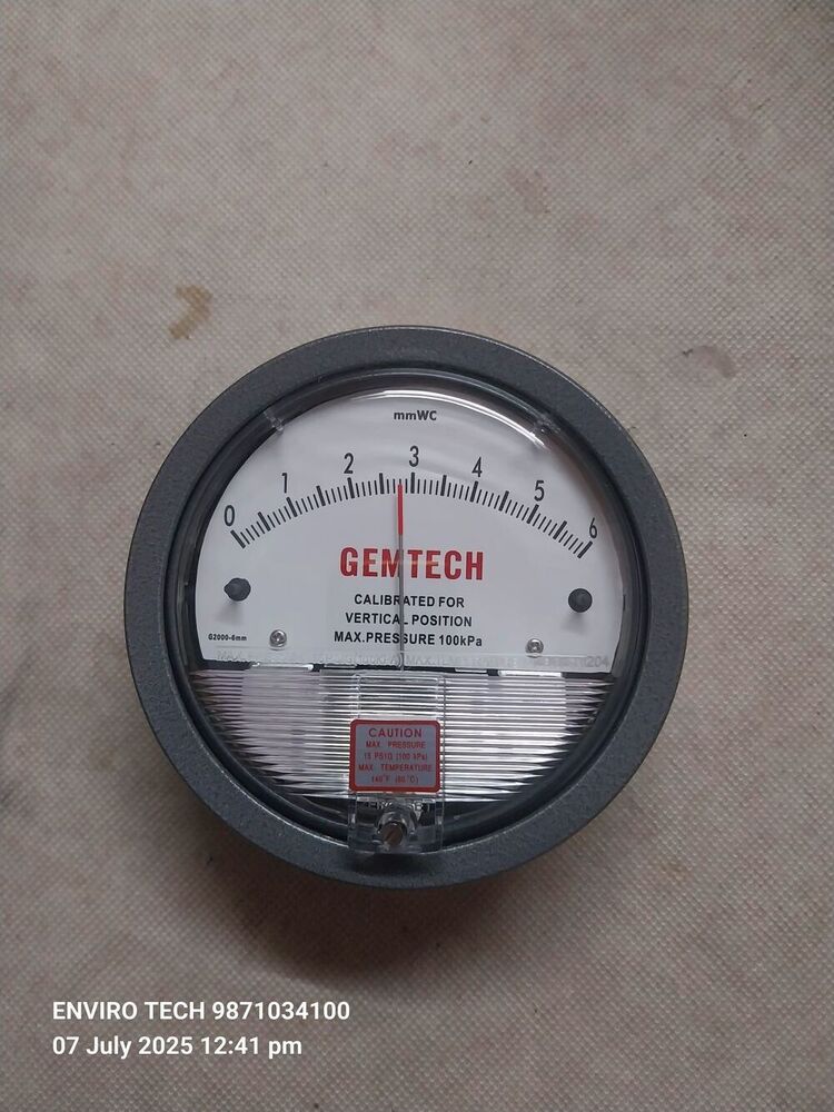 GEMTECH DIFFERENTIAL PRESSURE GAUGE IN Udyog Nagar Piragarhi Industrial Area Delhi