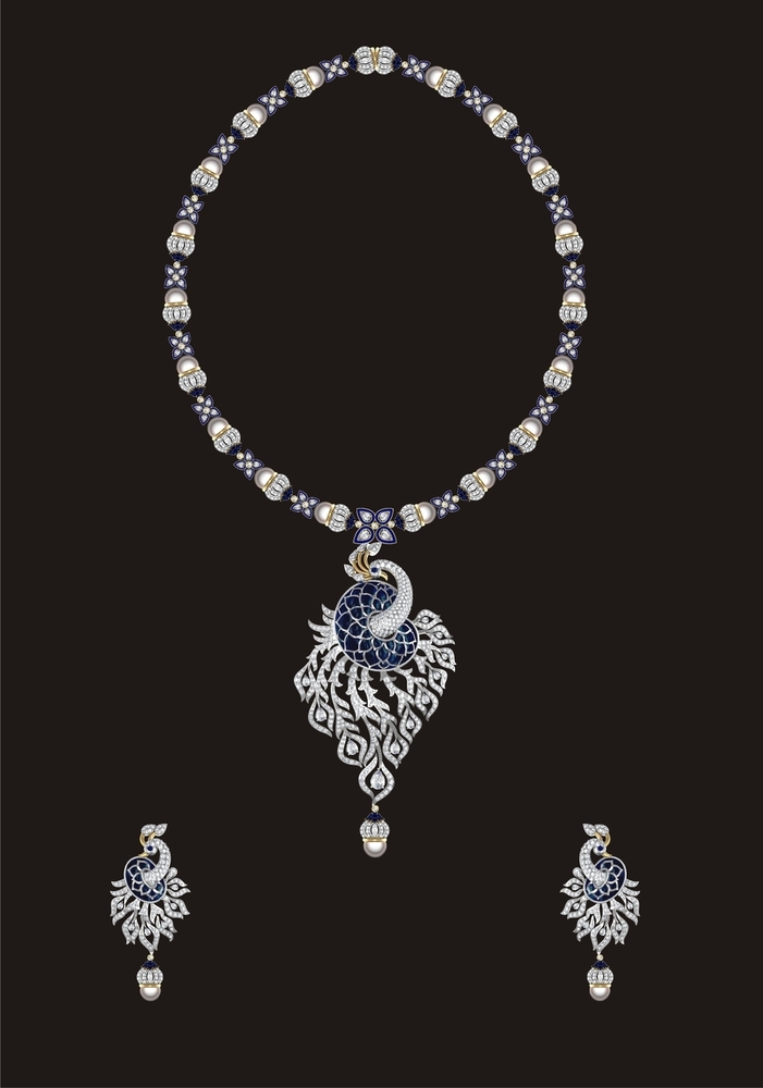 Customized 18K And 14K Diamond Necklace - Color: White