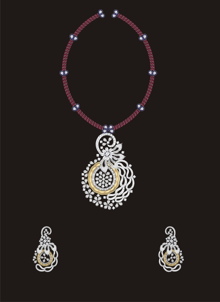 Customized Kundan Pendant - Color: Multicolor