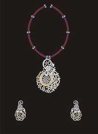 Customized Kundan Pendant - Color: Multicolor