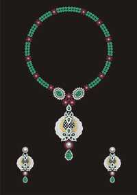 Minimal Diamond Necklace With Custom Name - Color: Green