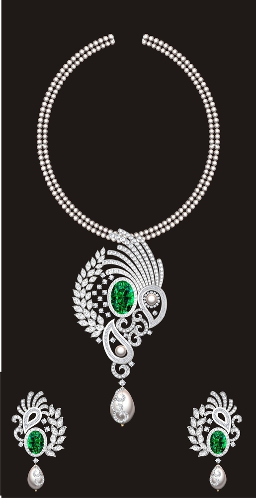 Arabic Calligraphy Diamond Necklace - Color: White